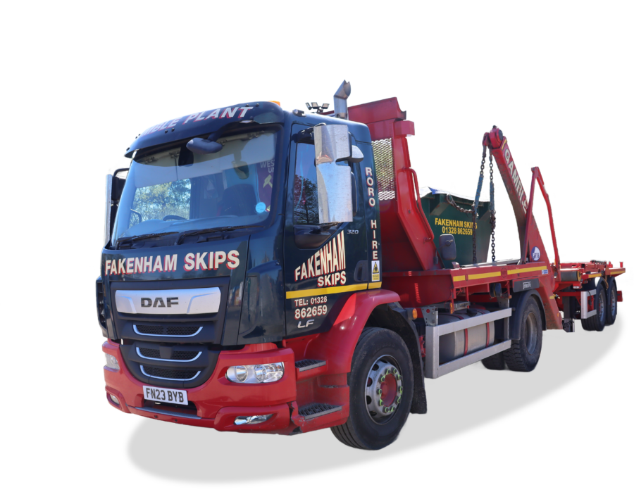 Fakenham skips branded skip lorry